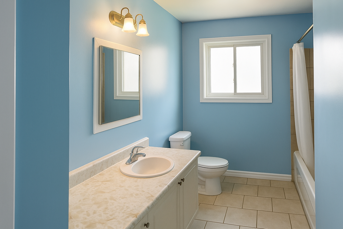 Main bathroom 3 piece with tub