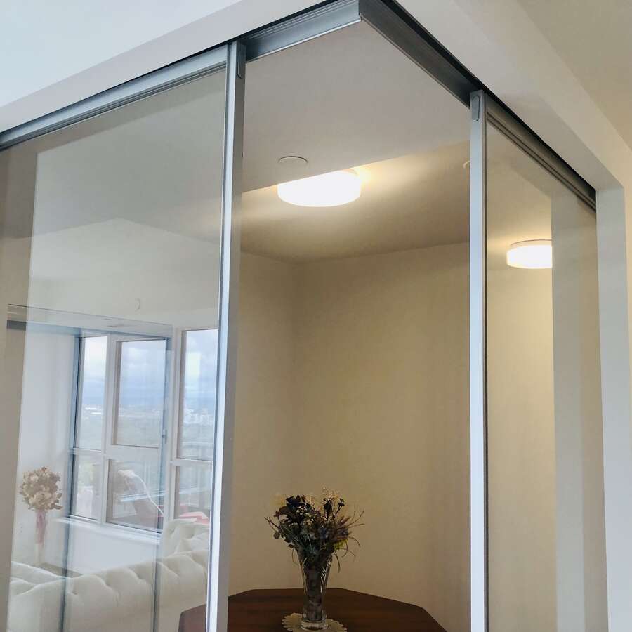 Second bedroom with clost and glass doors