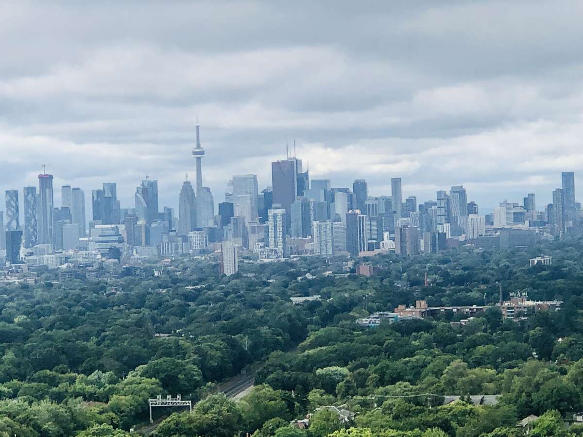view of the City of Toronto from the Patio
