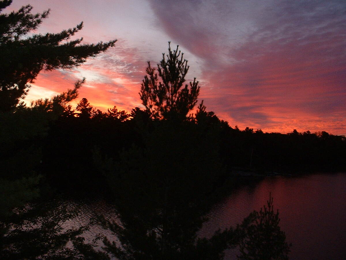 evening view to the east