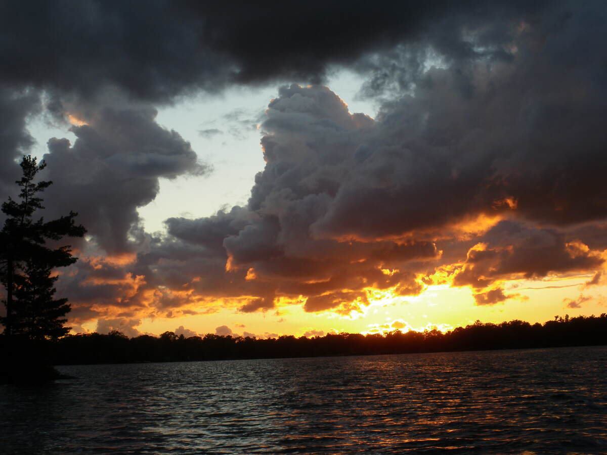 sunset view from back bay