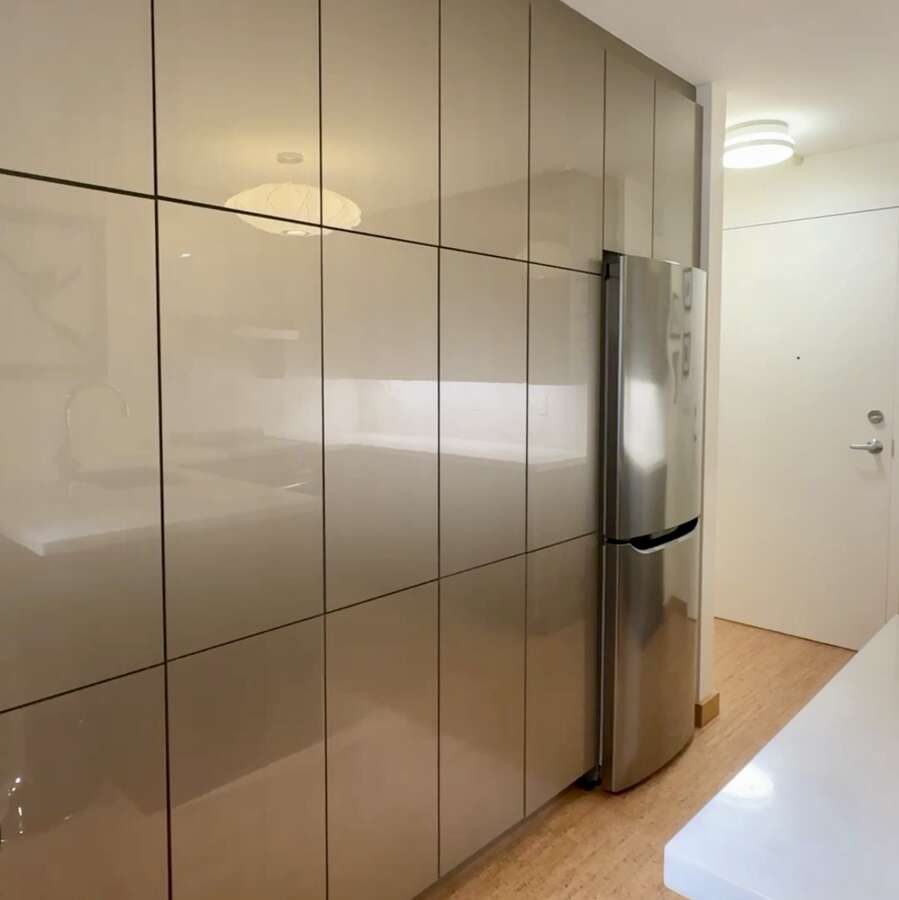 Loads of deep storage, plus pantry with pullouts.