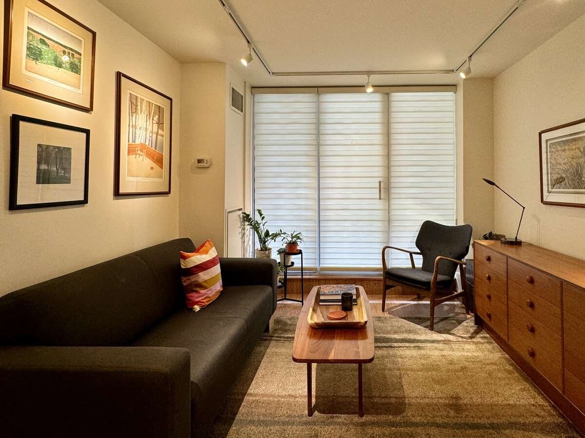 Smooth ceilings throughout suite.