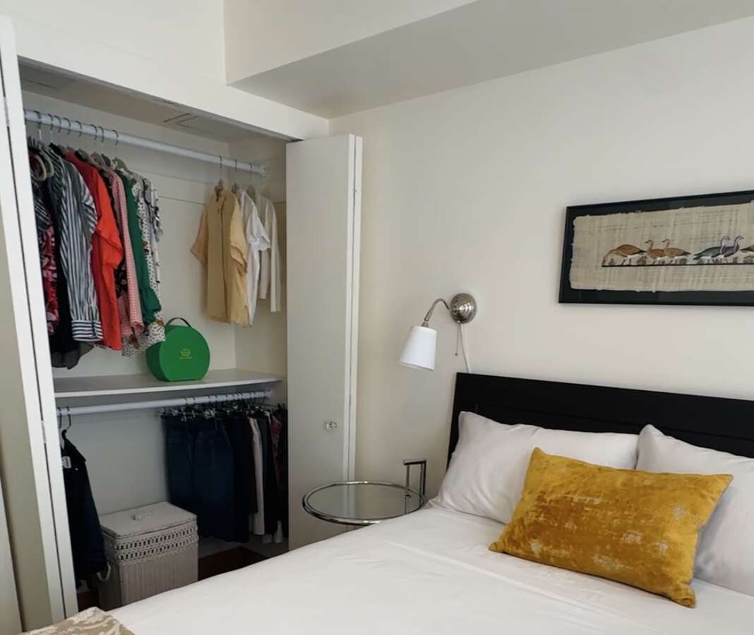 Smooth ceilings throughout suite.
