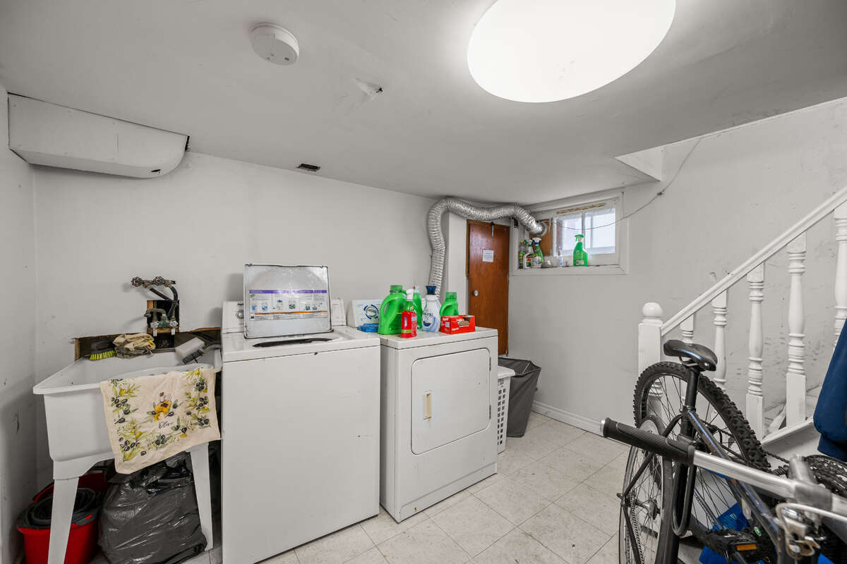 Downstairs laundry area