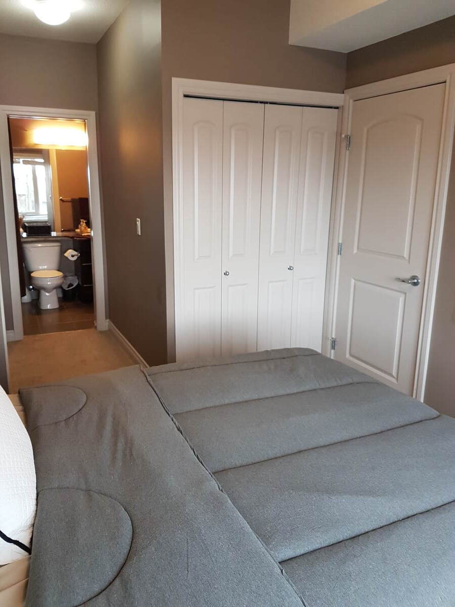 Master bedroom with 2 large closets