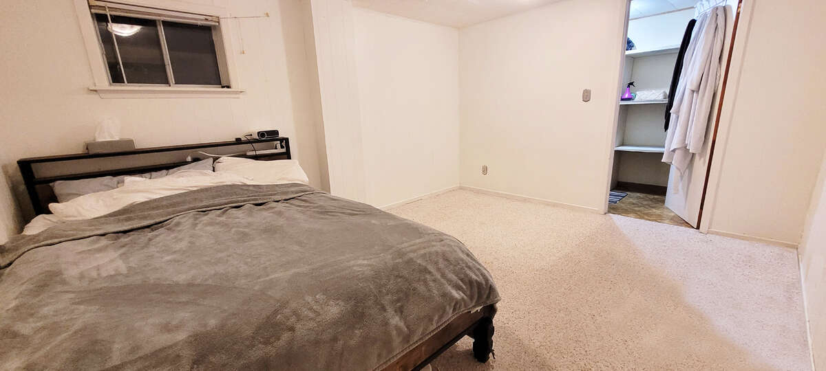 Basement's Primery bedroom with walk-in closet