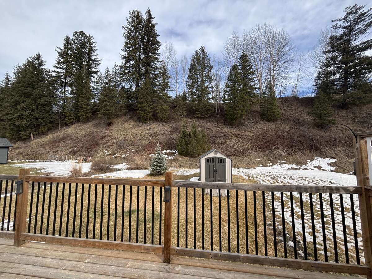 Back deck and yard