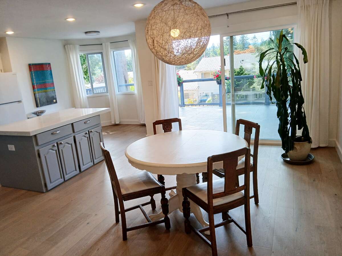 Dining area, kitchen, eating nook and deck