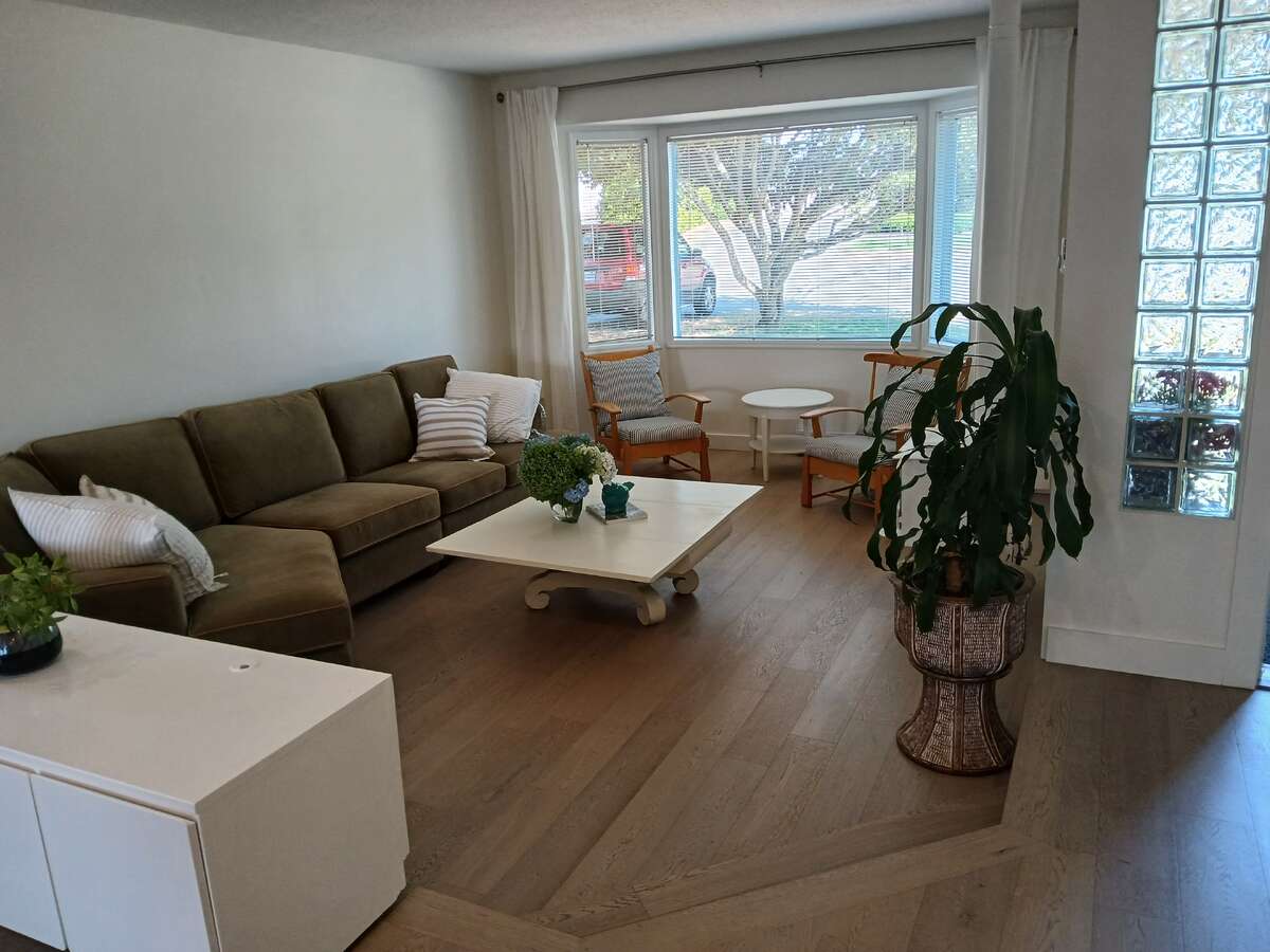 Sunken living room.