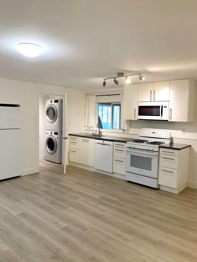 Lower level kitchen and laundry area
