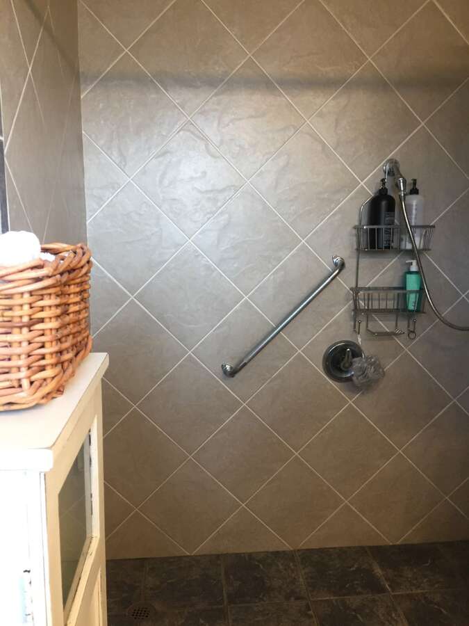 Primary bedroom's ensuite shower.