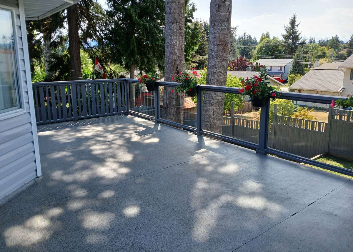 Deck, looking southwest.