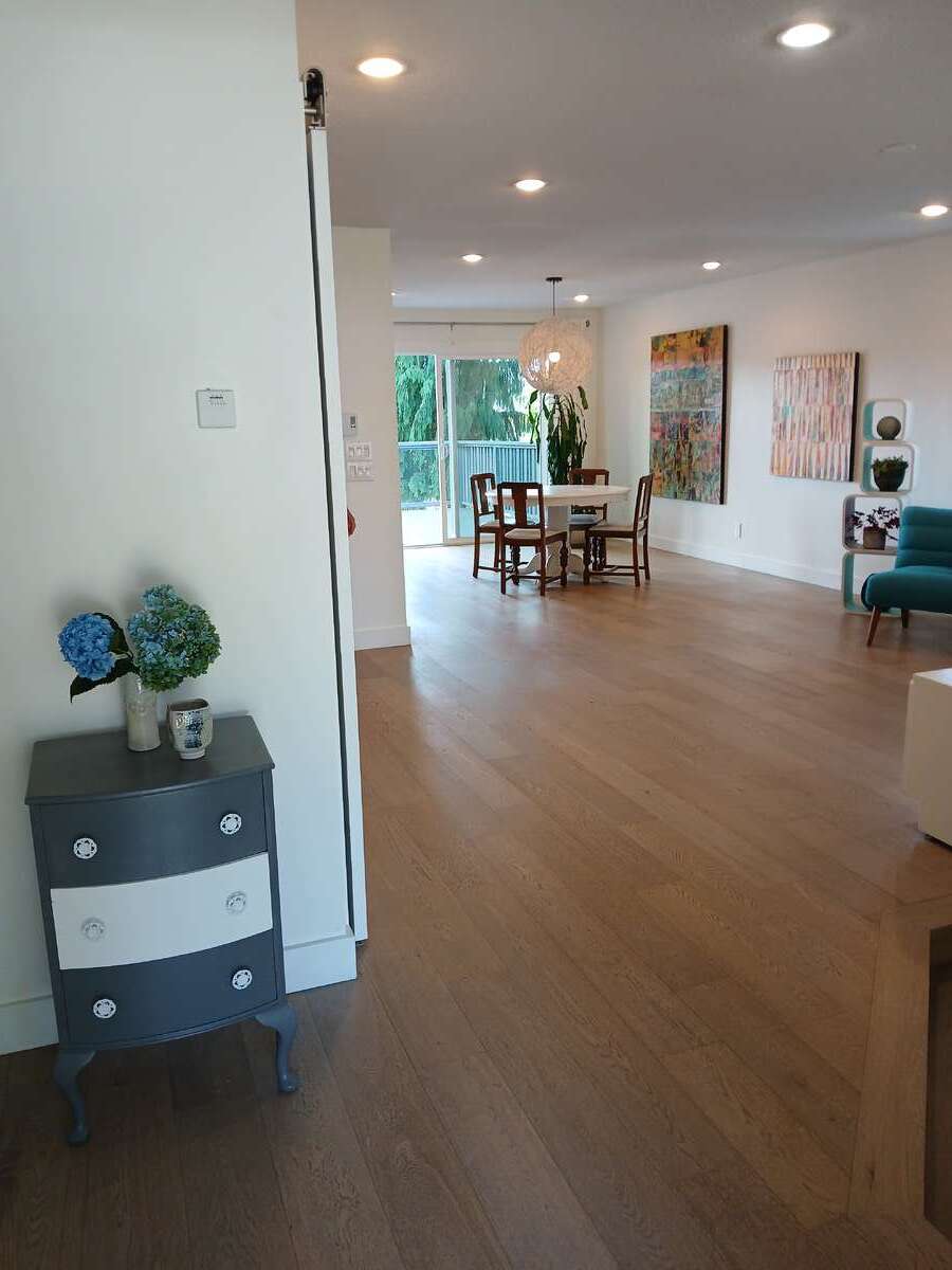 Looking in from front door.
