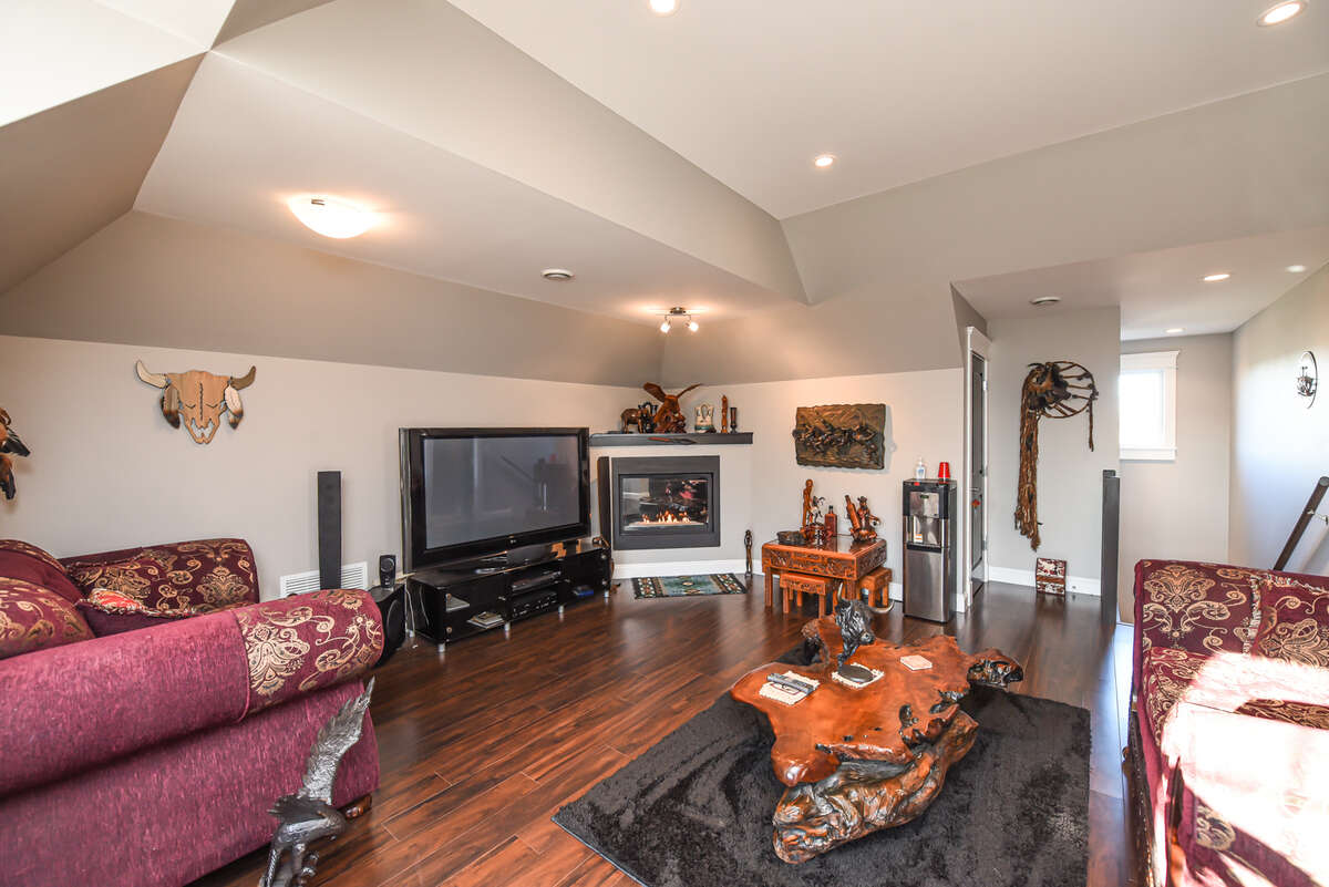 Nanny Suite Living Area with Gas Fireplace