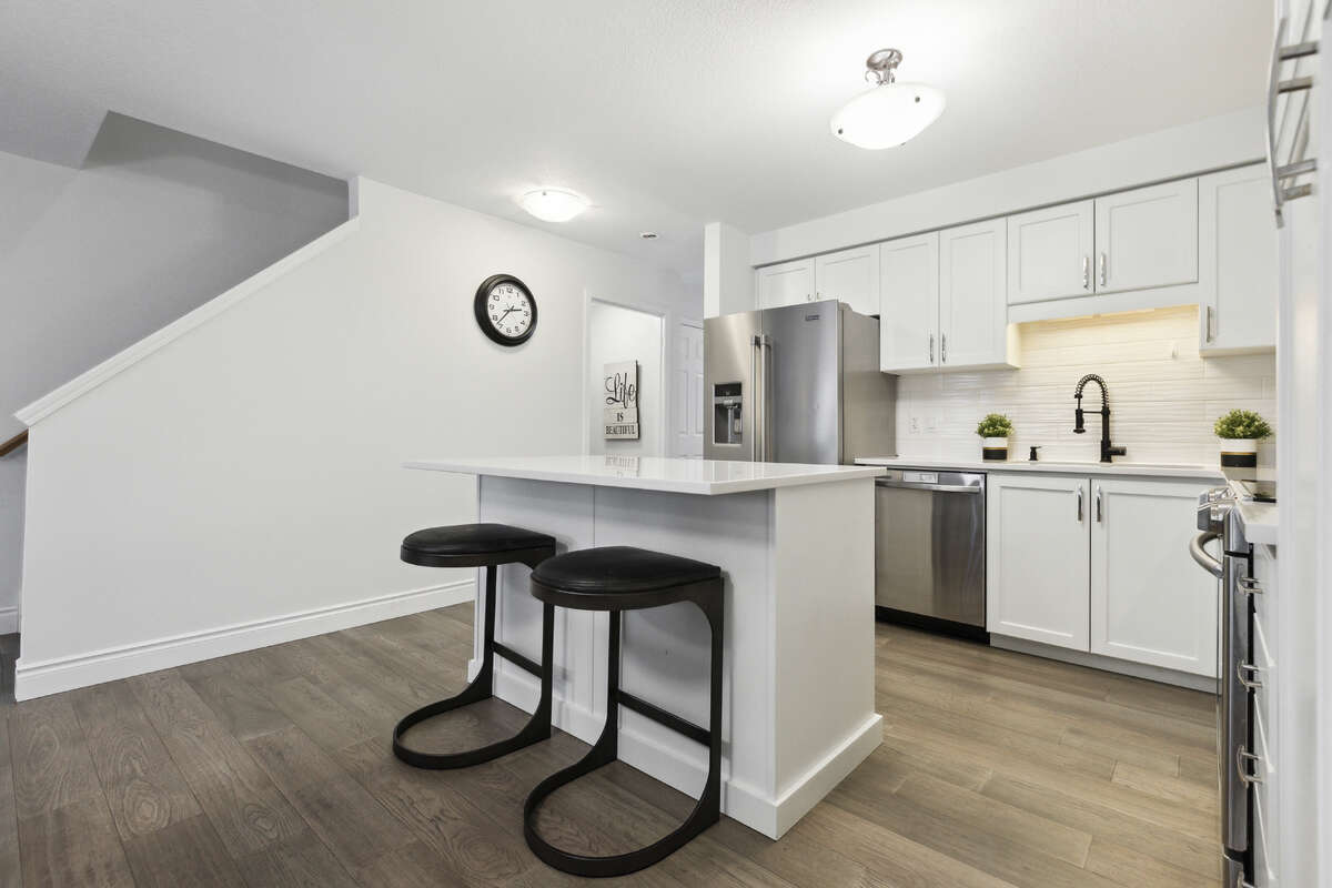 New faucet, sink, hardwood floors