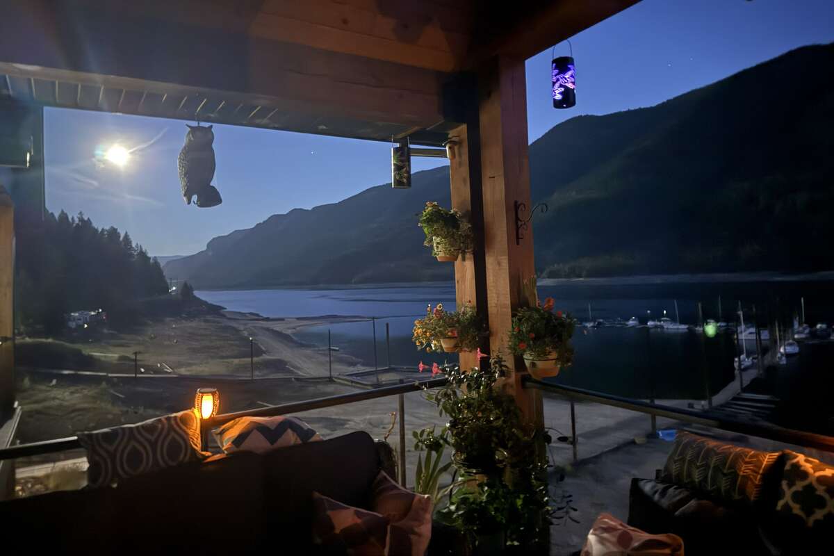 Enjoy nighttime at the lake