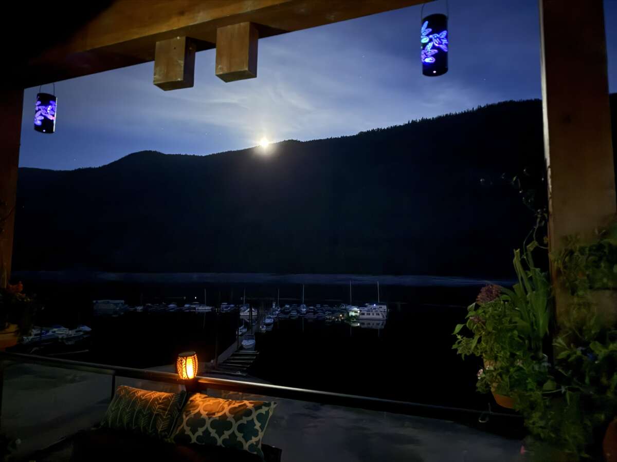 Enjoy nighttime at the lake