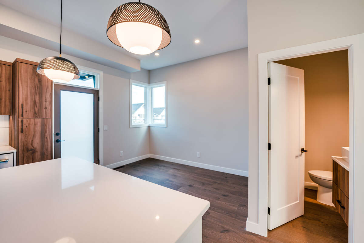 Kitchen + Flex + Powder room