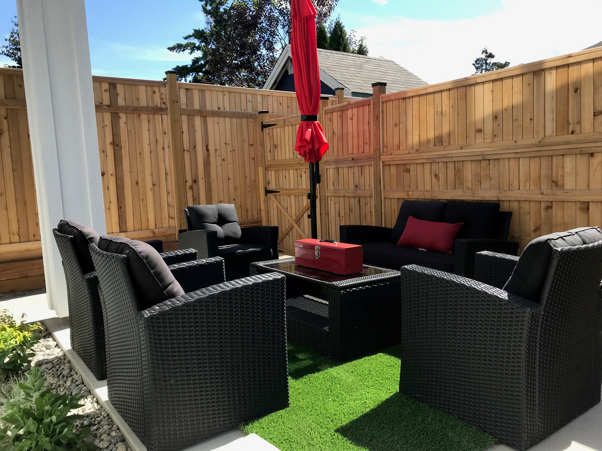 Maintenance free outdoor living space