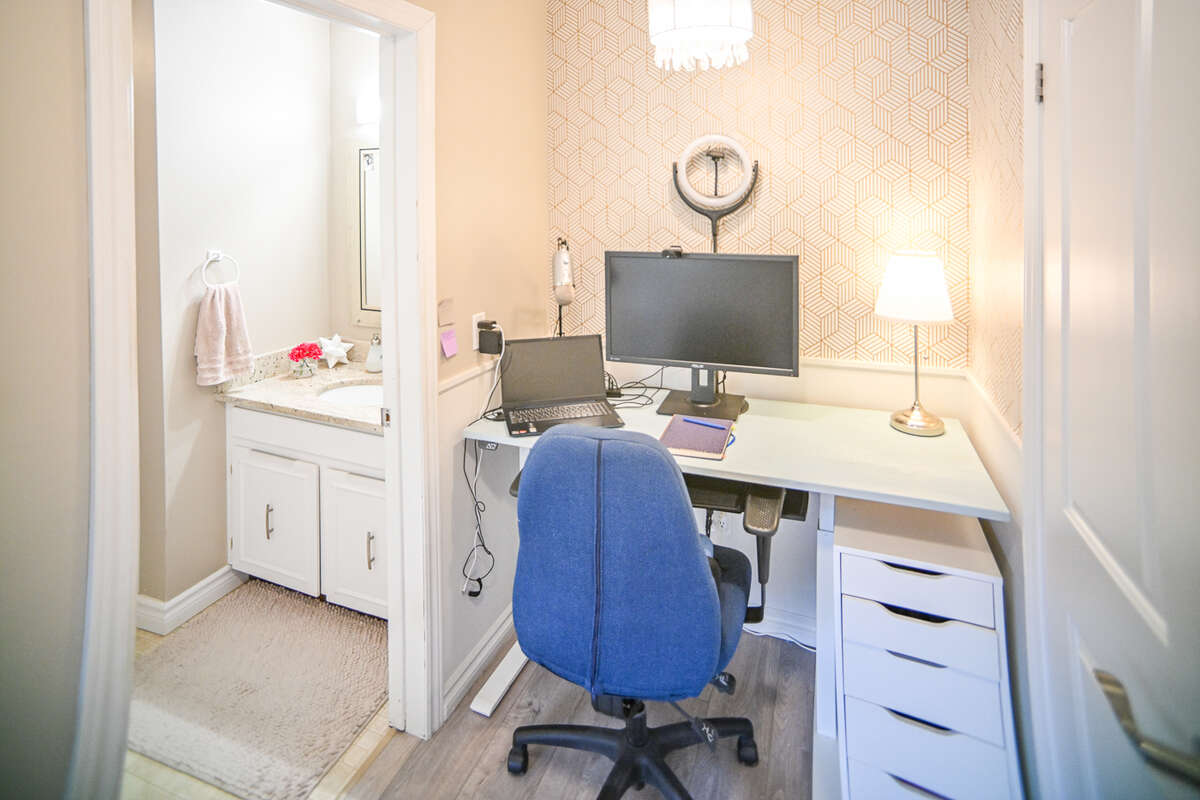 Work area in master bedroom.