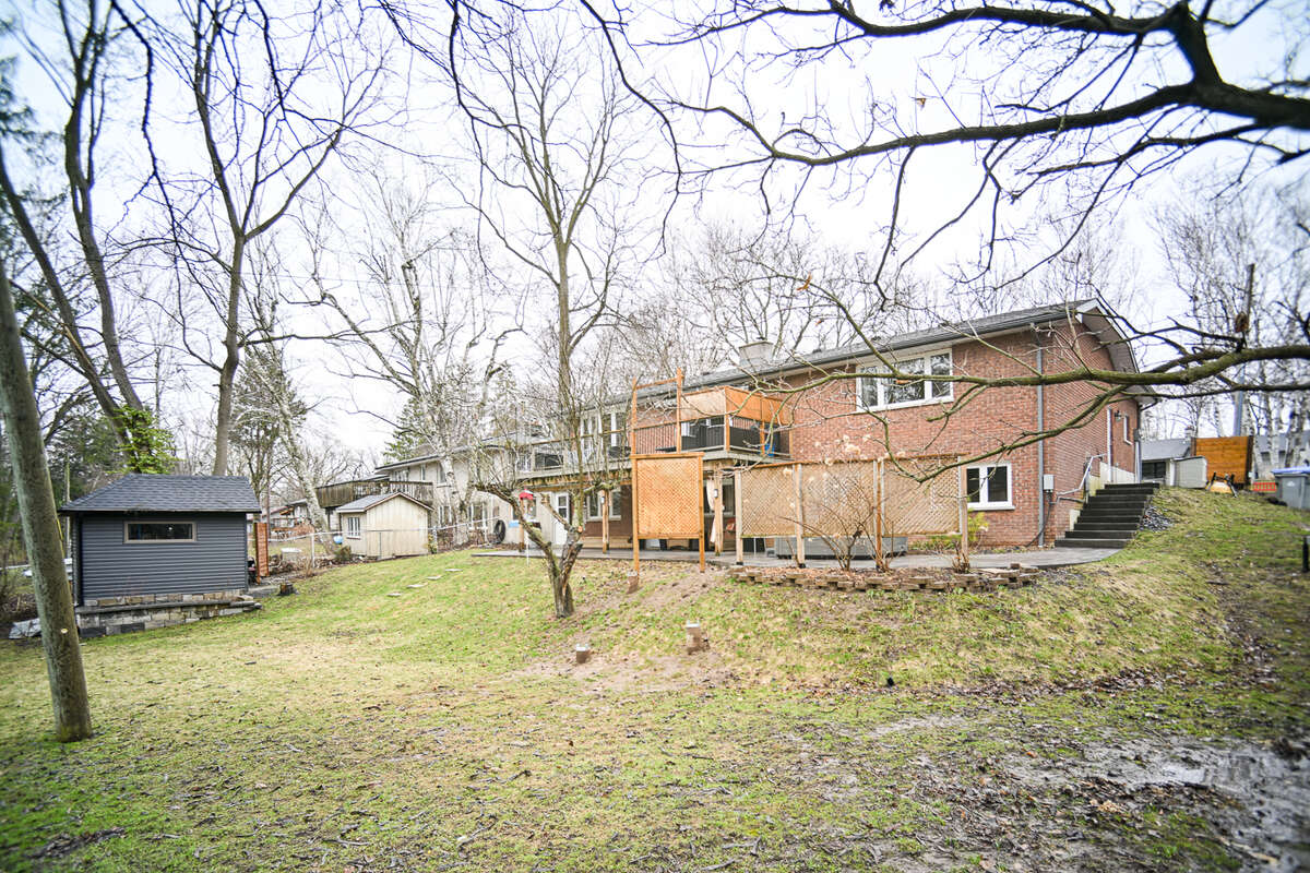 Rear view of property from the west.