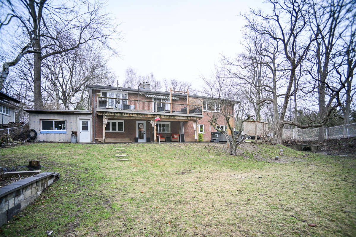 Entrance from rear of property. Walkout lower level.