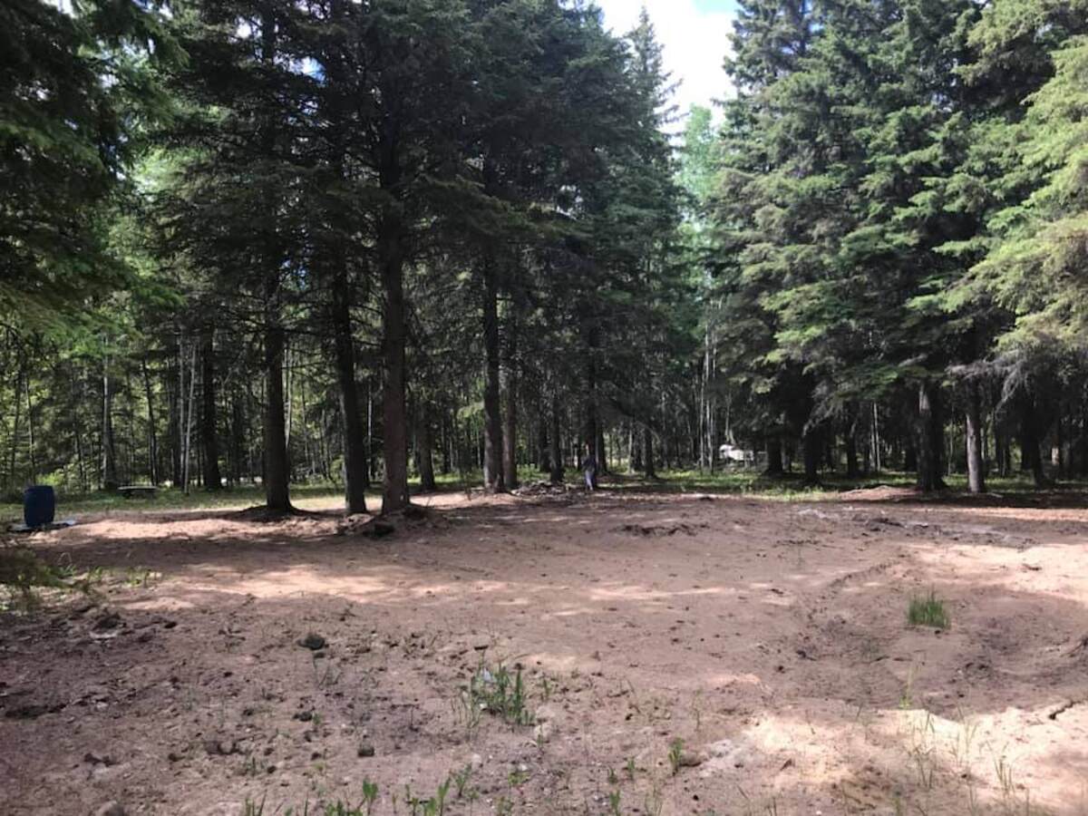 Location of cabin that formerly occupied the lot.