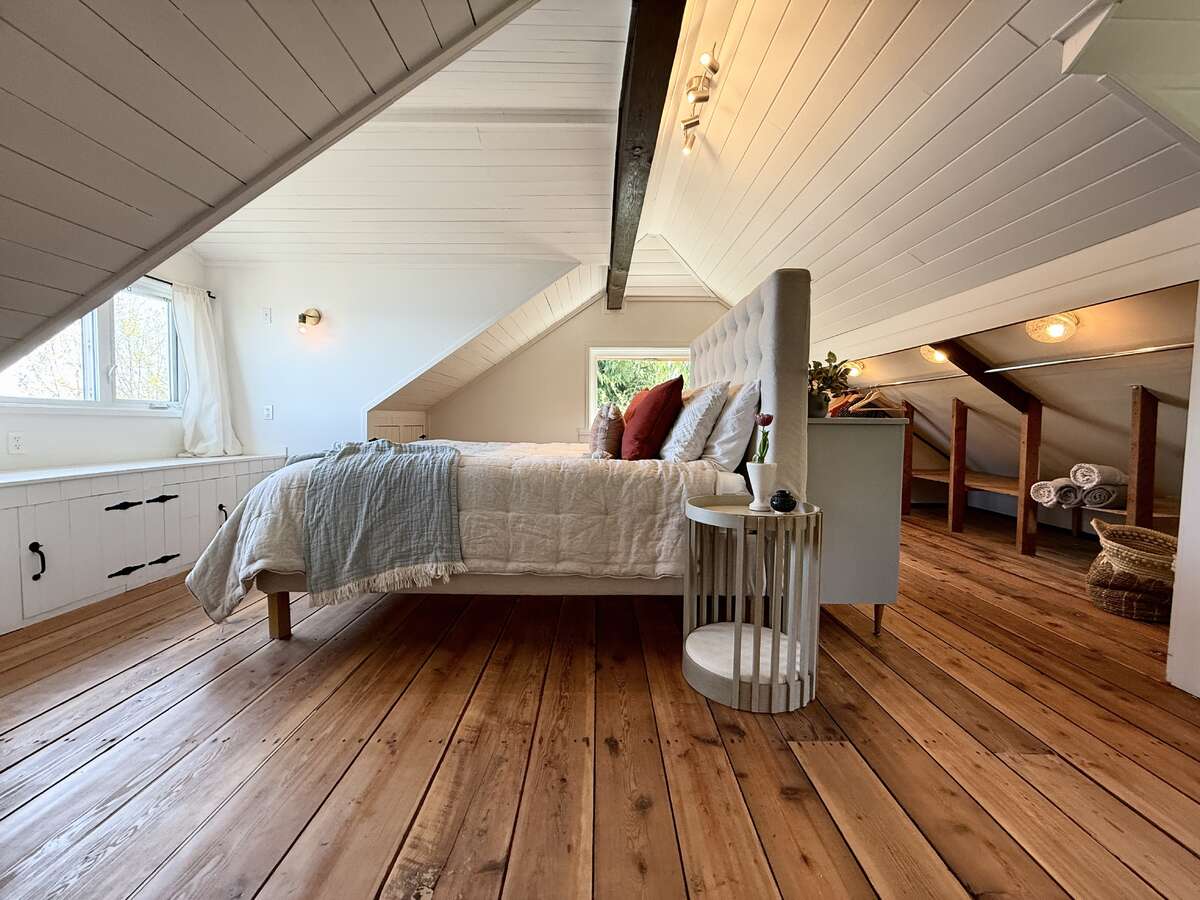 Loft bedroom with massive closet.