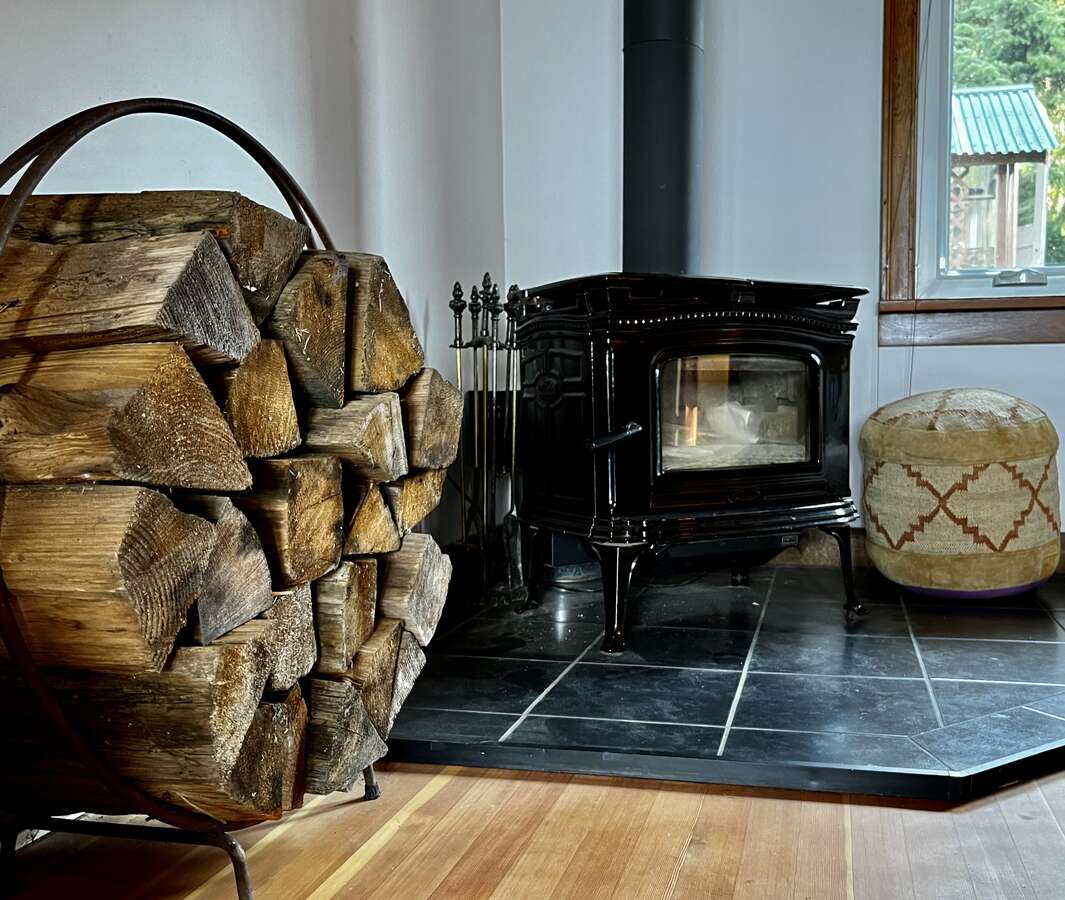 WETT certified wood fired stove.