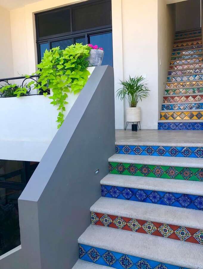 Stairs leading to Palapa rooftop