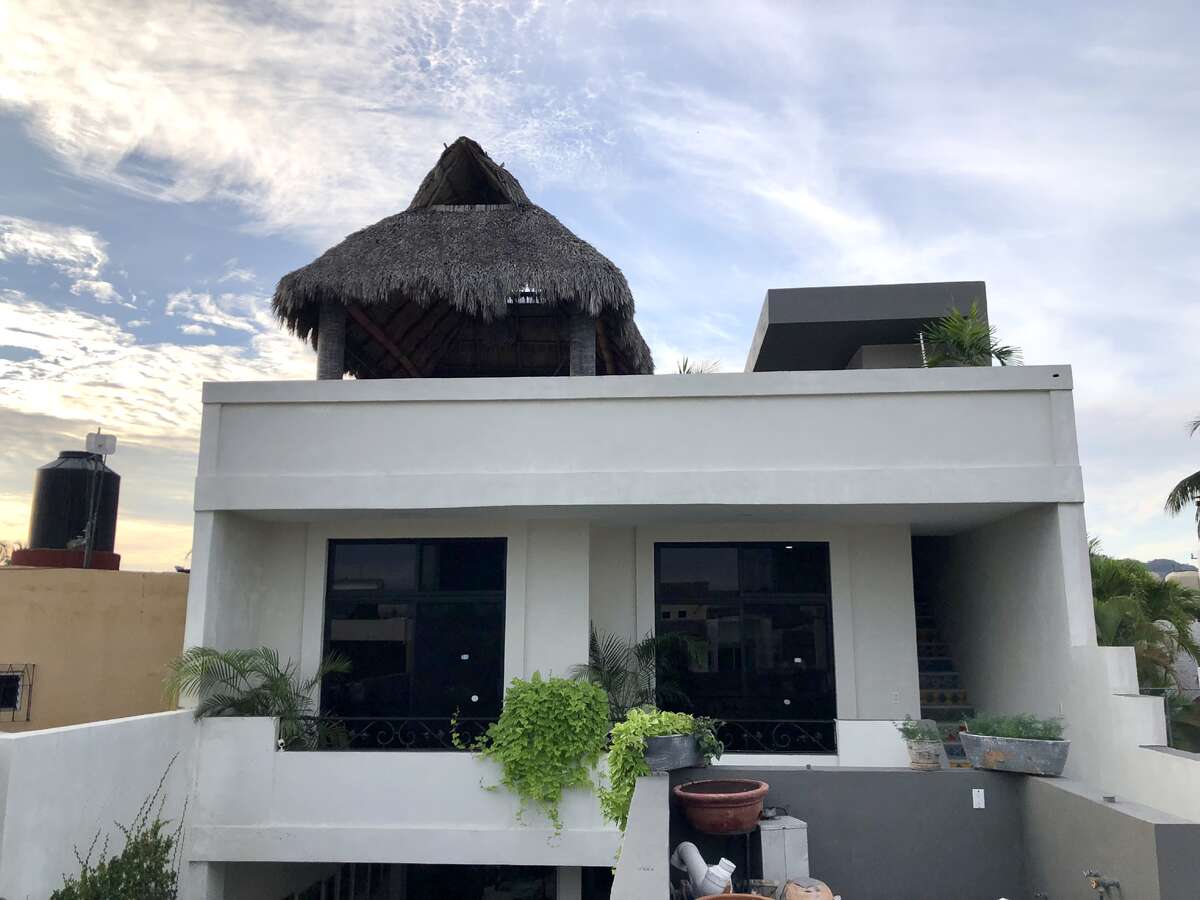 View from above single car garage