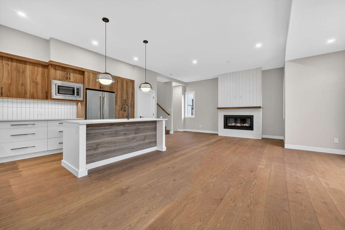 Kitchen + Living + Dining