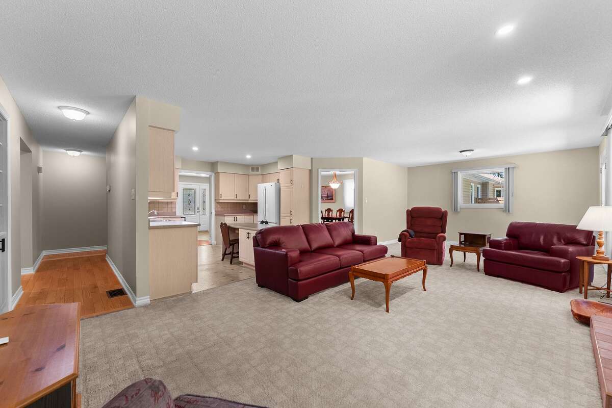 Family room with gas fireplace