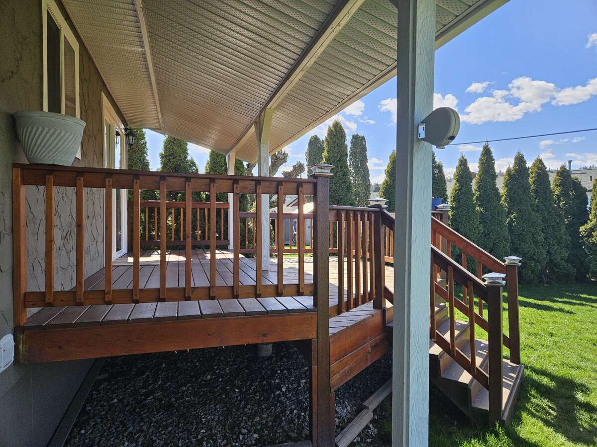 back door looking up onto deck