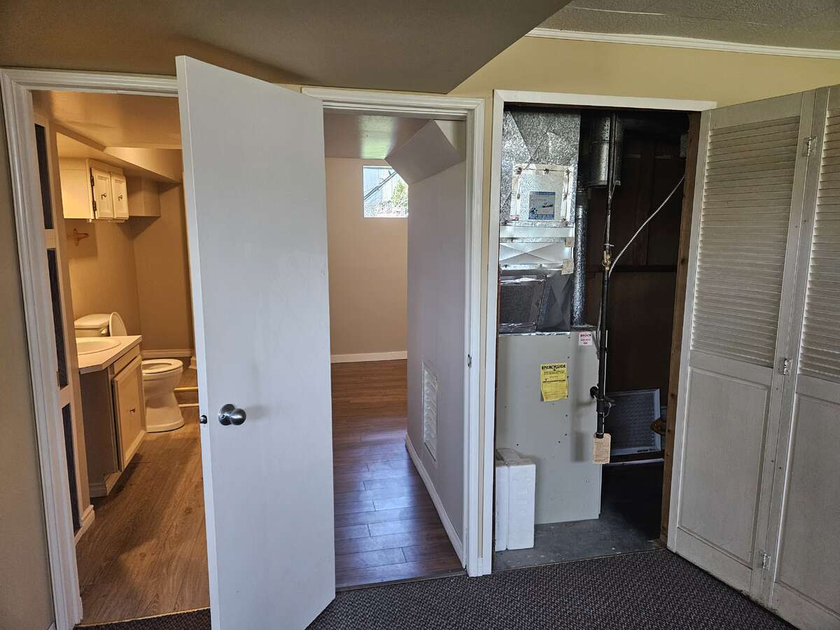 bath, bed and furnace room