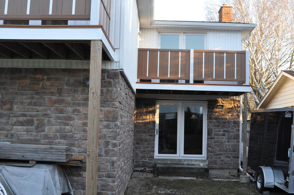 Lower family room; Upper bed #3 balcony