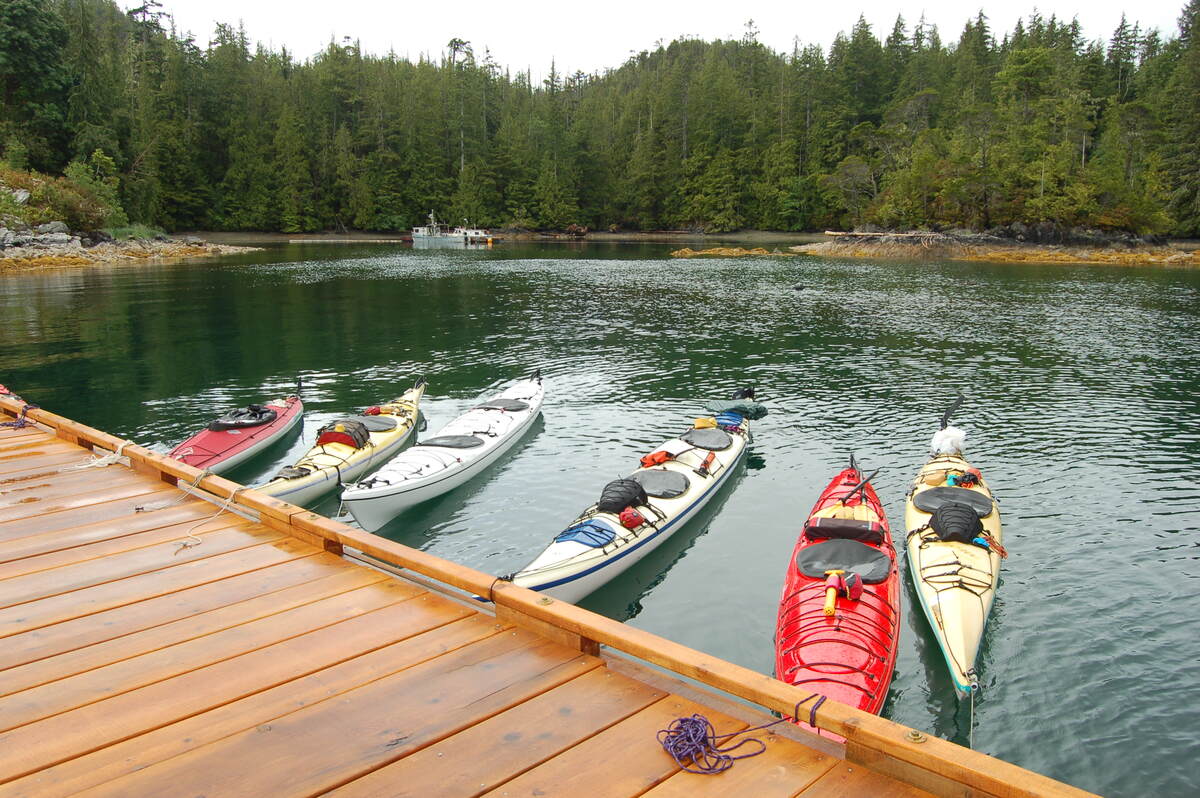 Kayaks at dock