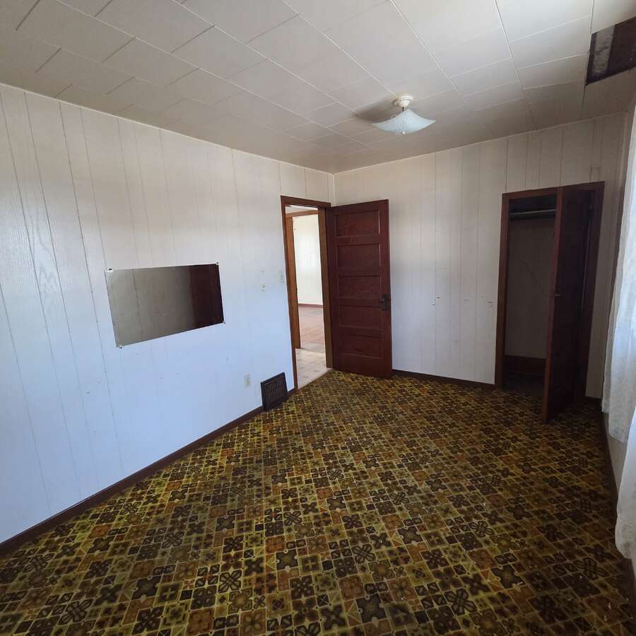 master bedroom off the kitchen