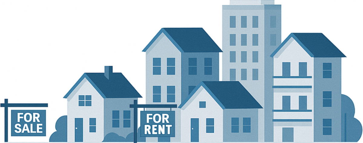 Buildings with For Sale Sign