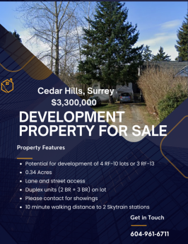 Duplex / Revenue Property For Sale in Surrey, BC - 6 bdrm, 3 bath (9915 132 St.)